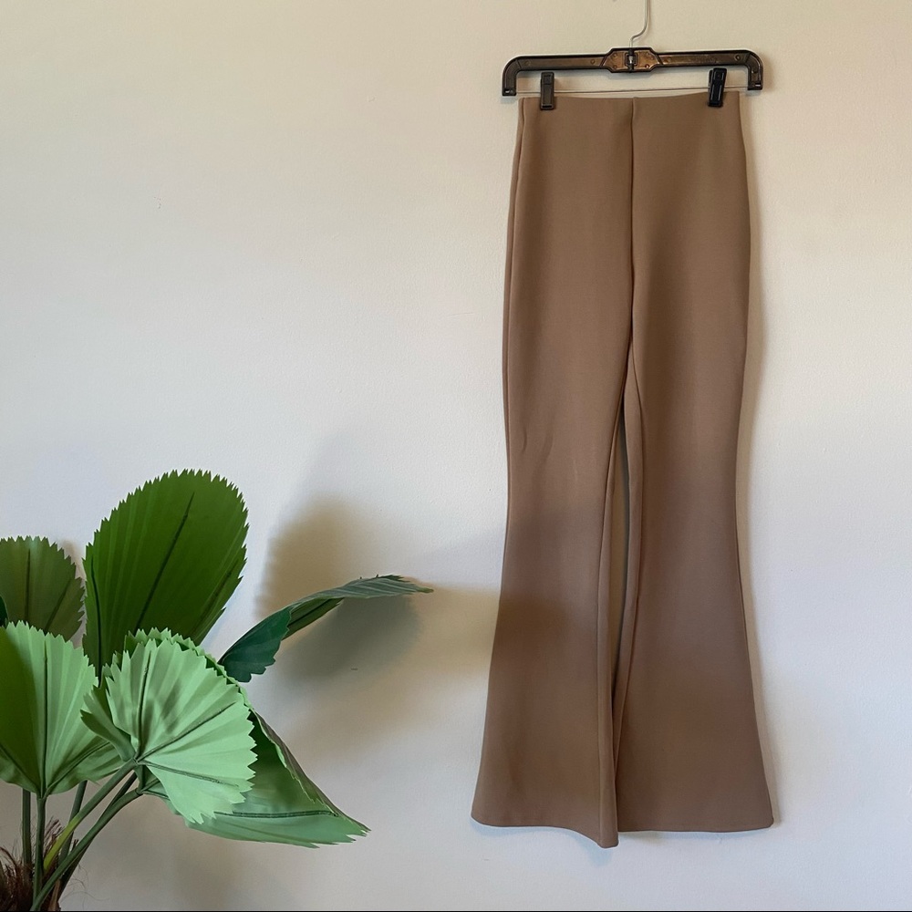 XS brown h&m flare pants